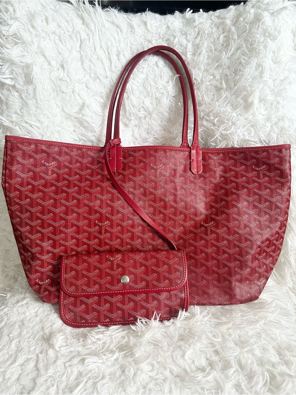 Goyard Saint Louie PM Tote Bag in Red Color